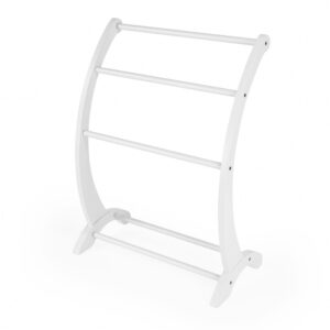 White Platform King Bed with Two Nightstands