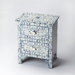 Vivienne Blue Bone Inlay Accent Chest