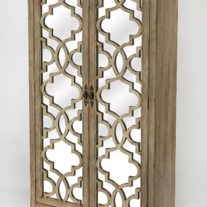 Modern Rustic Double Decker Accent Cabinet