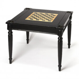 Black and Gold Mirror and Console Table