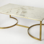 Metal and Marble Coffee Table