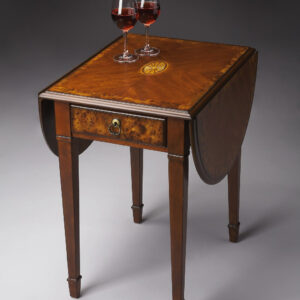 Olive Ash Burl Oval Coffee Table