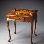 Olive Ash Burl Game Table