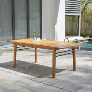 Dark Grey Dining Table with Leg Support