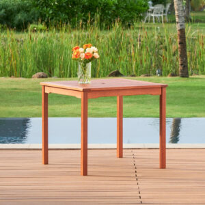 Chestnut Brown Square Bar Table