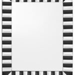 Black and White Striped Mirror