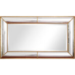 Antiqued Gold Leaf Finish Mirror