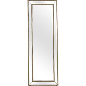 Gold Accented Round Mirror