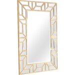 Gold Geometric Wall Mirror