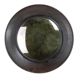 Dark Brown Finish Vanity Table with Mirror