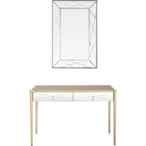 Champagne Finish Console Table