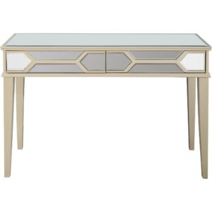Antiqued Crystal Console Table