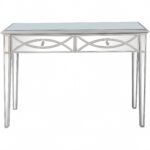 Silver Glass Mirror Console Table