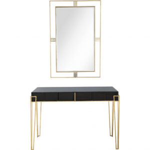 Minimalist Modern Gold and Glass Round Side End Table