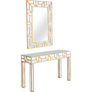 Black and White Striped Mirror