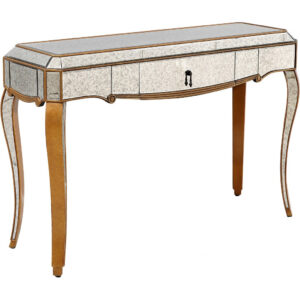 Antiqued Crystal Console Table