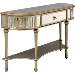 Antiqued Crystal Console Table