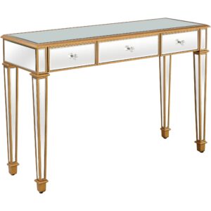 Narrow Gold Rectangular Wall Mirror