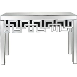 Gold Trimmed Mirrored Console Table