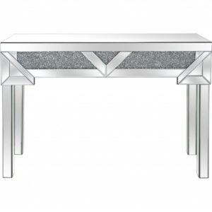 Sleek Black And Gold Two Drawer End Table