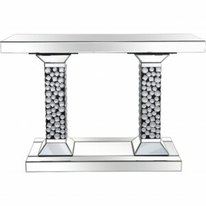 White Bathroom Storage Cabinet with Glass Door and Sliding Drawers