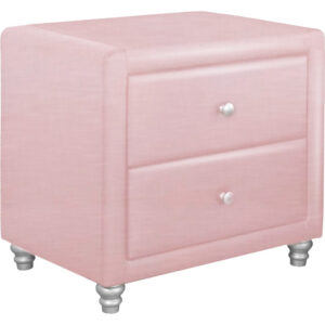 Natural Light Mocha Contemporary Nightstand with Two Drawers