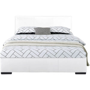 White Finish Twin over Full Bunk Bed with Trundle