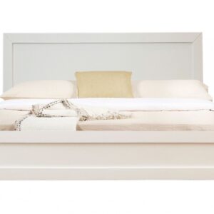 White Wood Queen Platform Bed