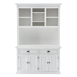 Classic White Bookshelf with Drawer