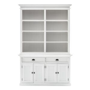 Classic White Bookshelf with Drawer