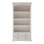Classic White Bookcase with Drawers