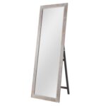 Brushed Light Brown Wooden Mirror