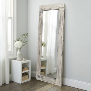 Black Metal Mirror with Shelf