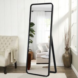 Black Metal Mirror with Shelf