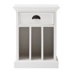 Classic White Nightstand With Dividers