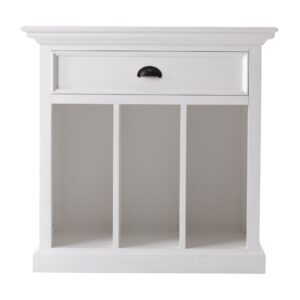 Brown Upholstered 2 Drawer Nightstand