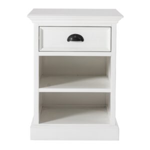 Brown Upholstered 2 Drawer Nightstand