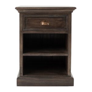 Modern Dark Gray and White Six Cube Storage Bookshelf