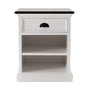 Dark Brown Chocolate Single Drawer Night Stand