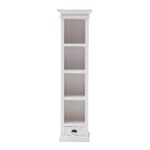 Classic White Bookshelf with Drawer