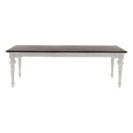 White and Dark Brown Rustic Modern Farmhouse 94″ Dining Table