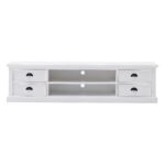 71″ Classic White Entertainment Unit with Four Drawers