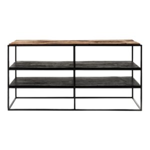 23.75" Particle Board Laminate and MDF TV Stand with Storage