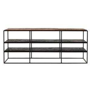 23.75" Particle Board Laminate and MDF TV Stand with Storage