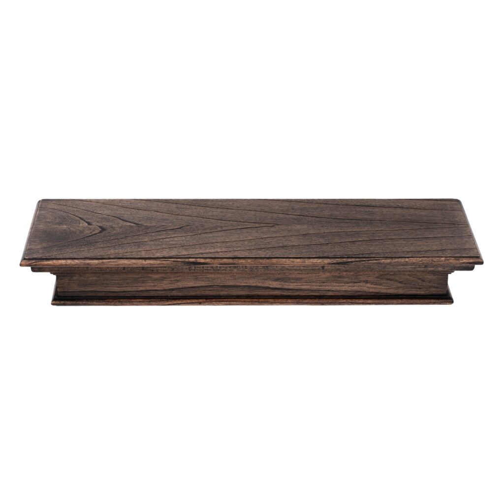 32″ Black Wash  Floating Wall Shelf
