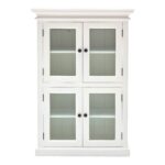 Classic White Two Level Storage Cabinet