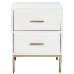 Weathered Grey Finish Wood 3 Drawer Nightstand