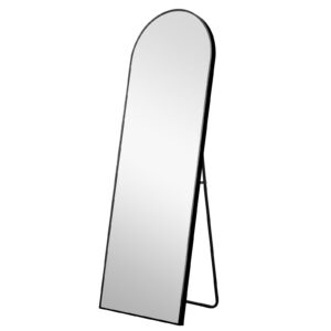 Modern Metal Framed Full-length Floor Mirror With Standing