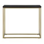 Modern Black Gloss andn Gold Console Table