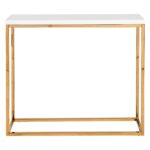 Modern White Gloss andn Gold Console Table